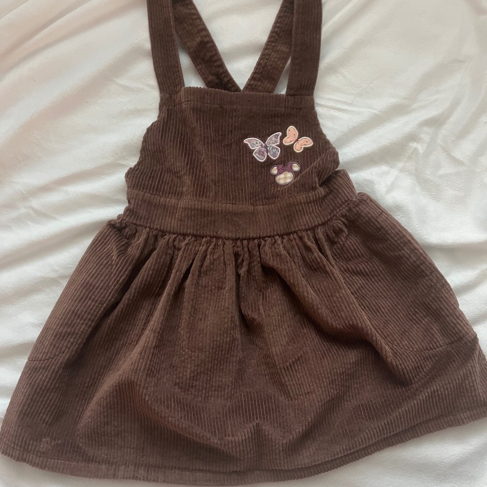 Brown Disney Toddler Fall Dress Minnie Mouse corduroy jumper dress